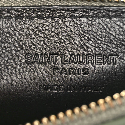 Saint Laurent Calfskin 5 Fragments Zip Pouch Card Holder Light Sage 6 of 9