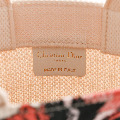 Christian Dior Canvas Embroidered Vertical Fleurs Bibliques Book Tote Latte Multicolor 6 of 10