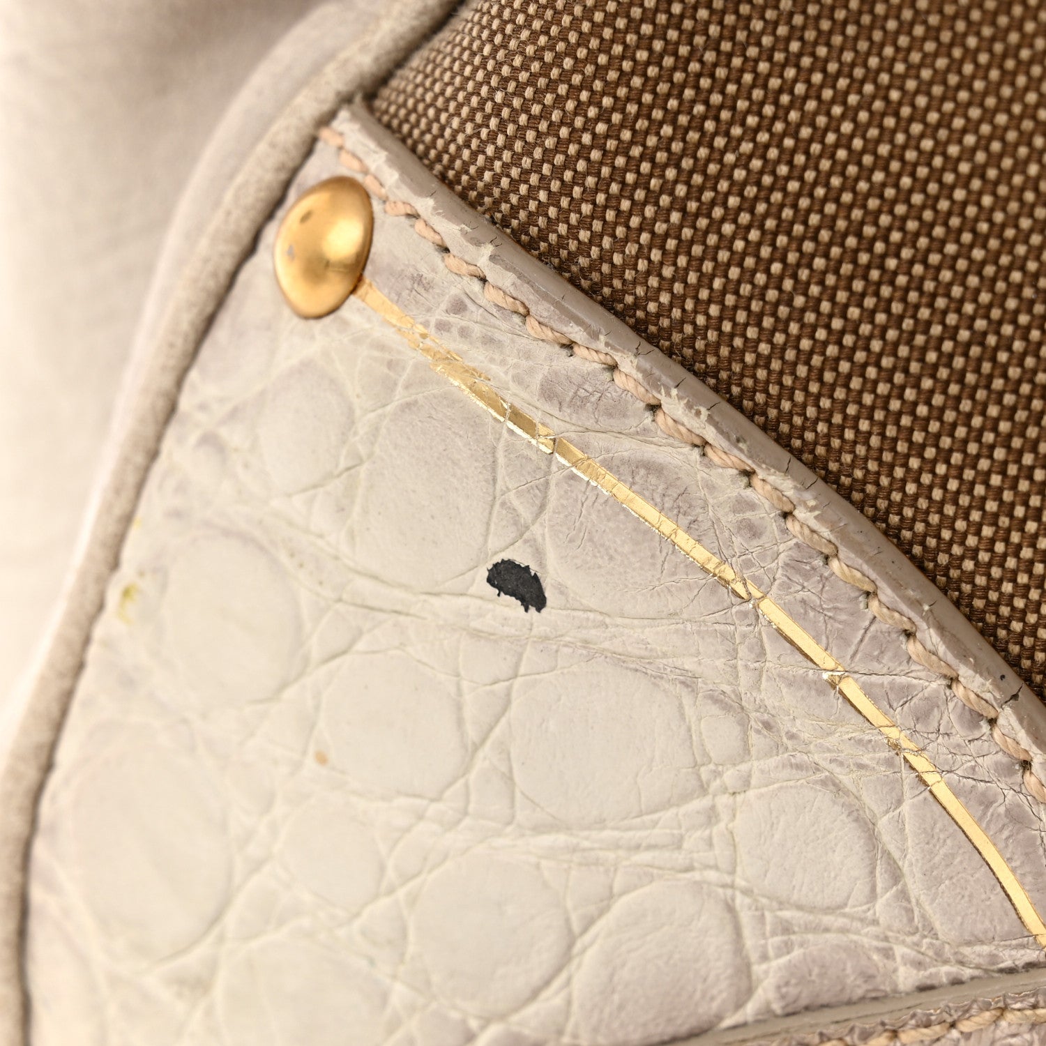 Prada Jacquard Logo Cervo Fringe Bowler Corda Talco 18 of 25