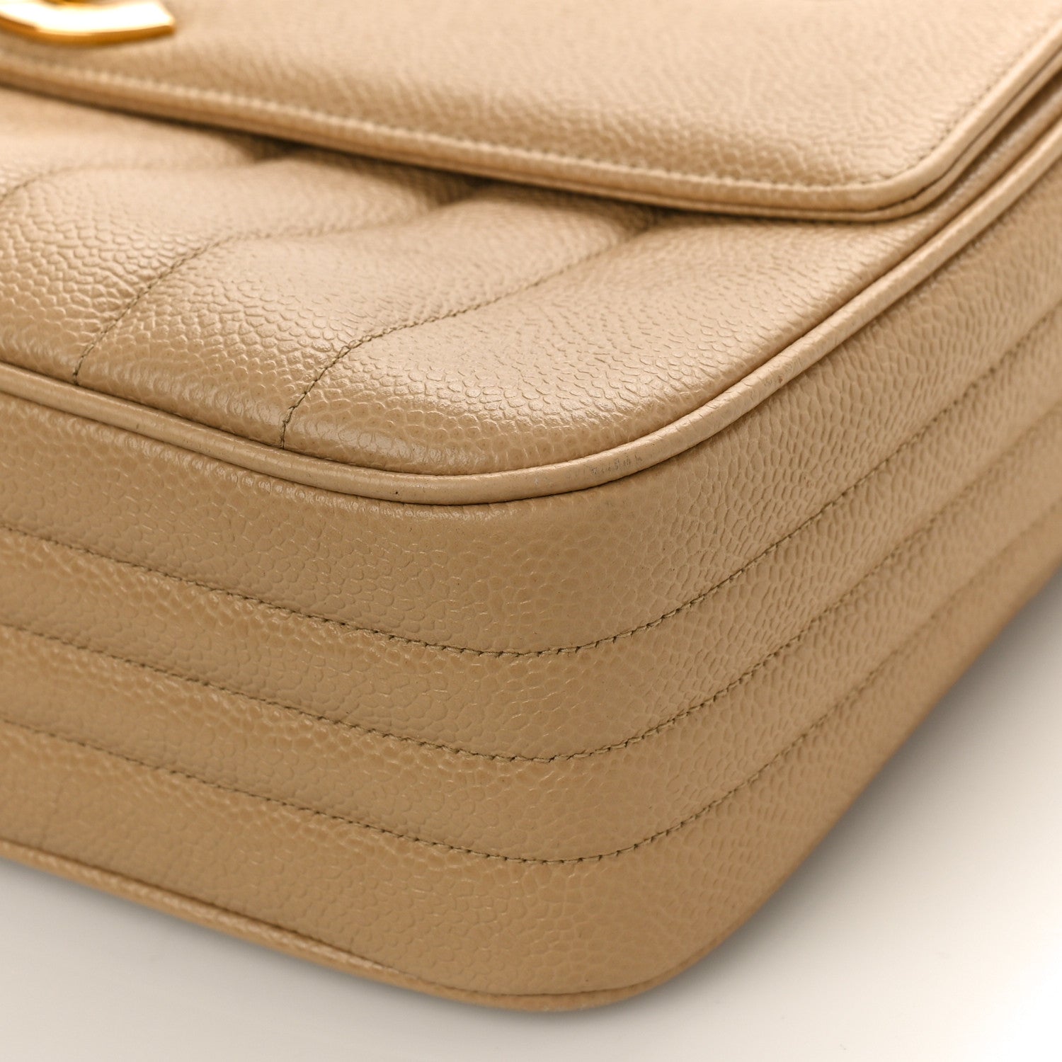 Chanel Caviar Vertical Quilt Camera Bag Beige 11 of 15