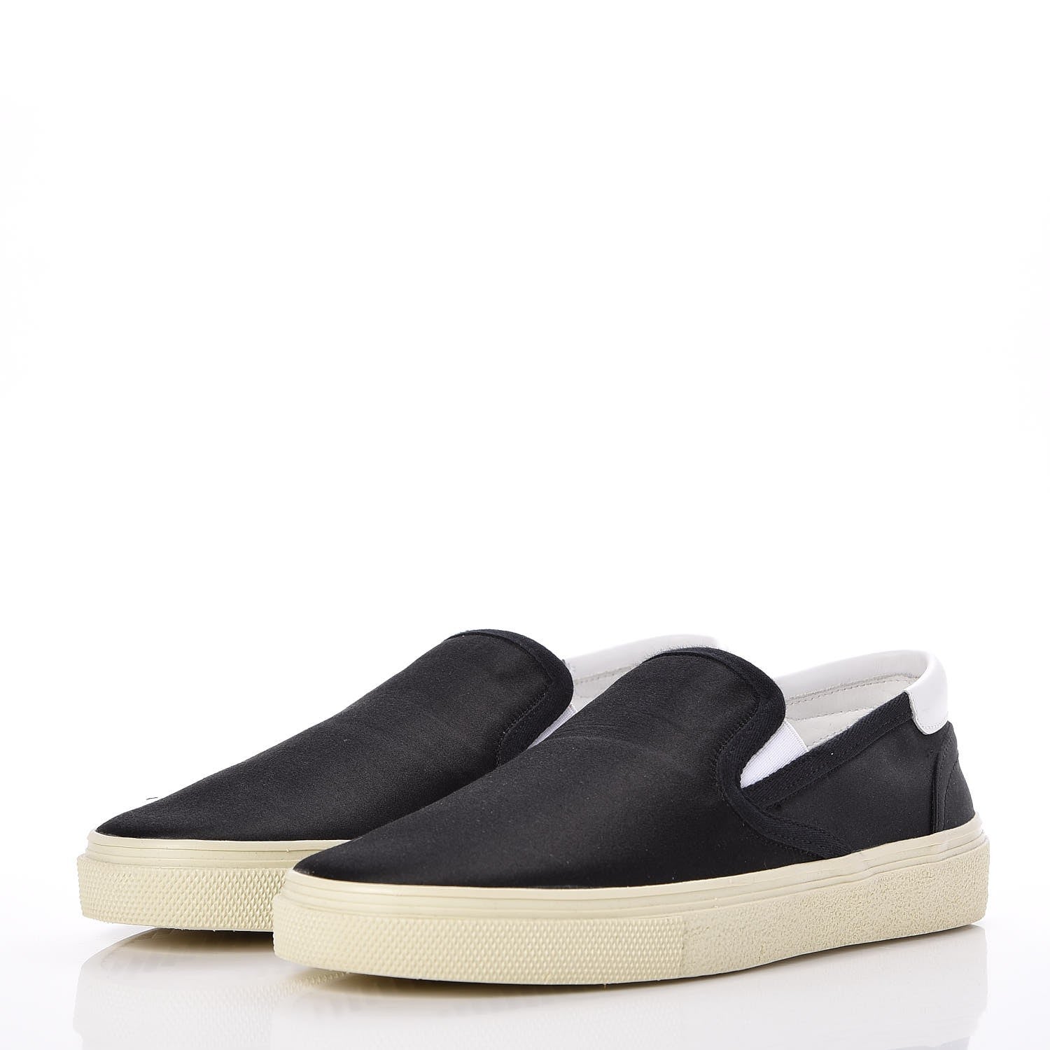 Saint Laurent Satin Skate Slip On Sneakers 38 Black 2 of 7