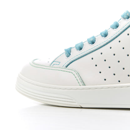 Chanel Calfskin Womens Logo Sneakers 40 White Blue 10 of 20