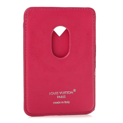 Louis Vuitton Monogram Macassar Magnetic Card Holder Pondichery Pink 3 of 8