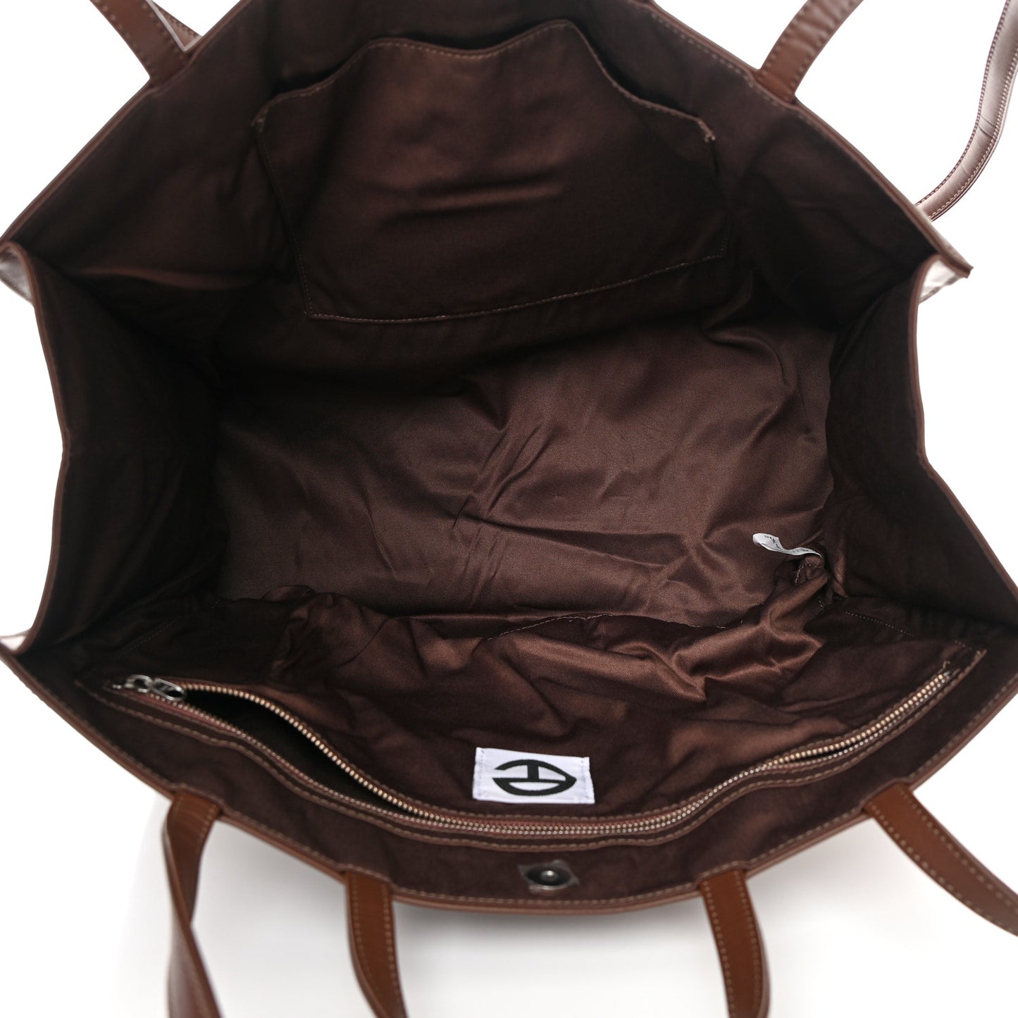 Vegan Leather Large Shopping Bag Chocolate