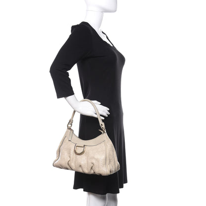 Gucci Guccissima Medium D Gold Hobo Off White 2 of 14