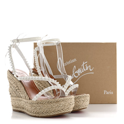 Christian Louboutin Patent Mafaldina 120 Wedge Sandals 38 White 12 of 12