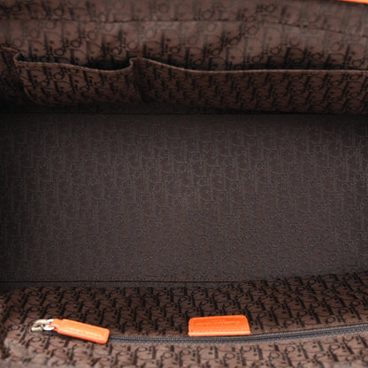 Christian Dior Grained Calfskin Frame Satchel Orange 5 of 18