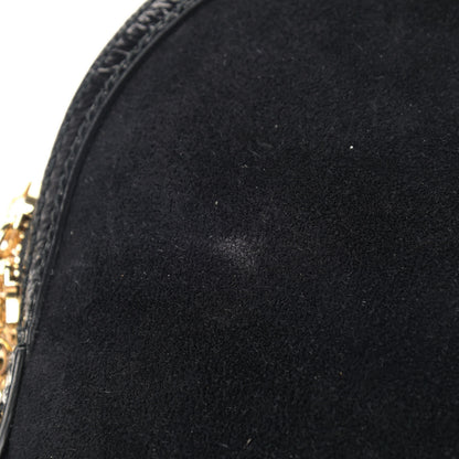 Gucci Suede Patent Web GG Small Ophidia Dome Shoulder Bag Black 14 of 16