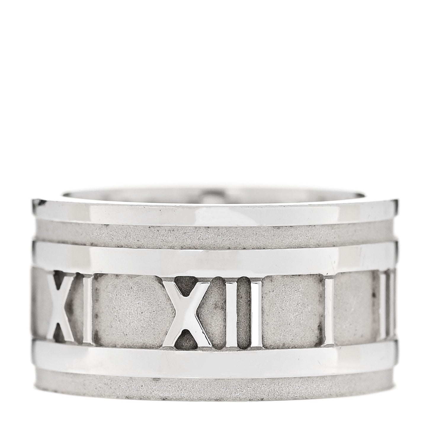 Sterling Silver 12mm Atlas Band Ring 53 6.5