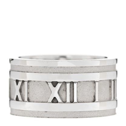 Tiffany Sterling Silver 12mm Atlas Band Ring 53 6.5 1 of 5