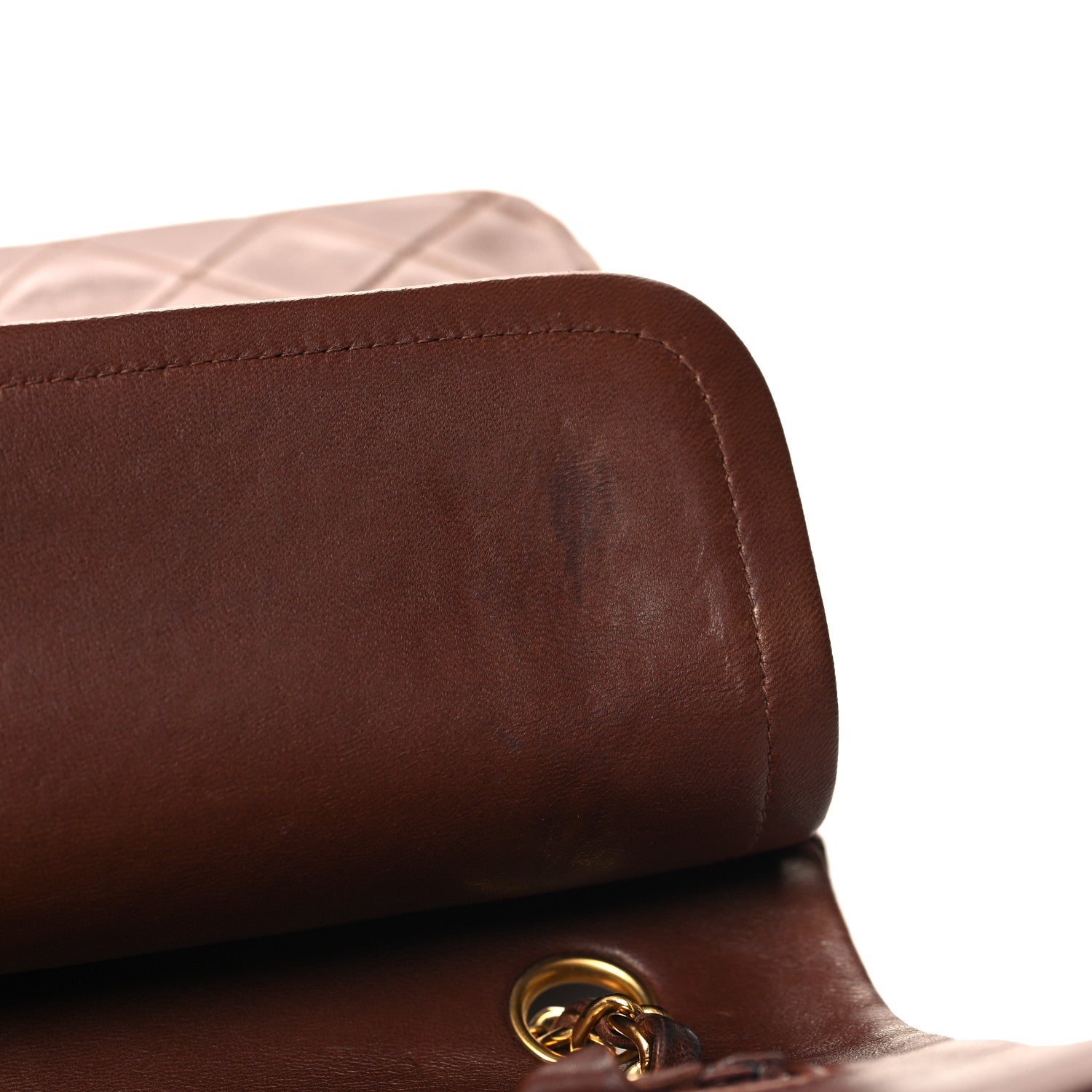 Chanel Lambskin Quilted Medium Double Flap Dark Brown 12 of 13