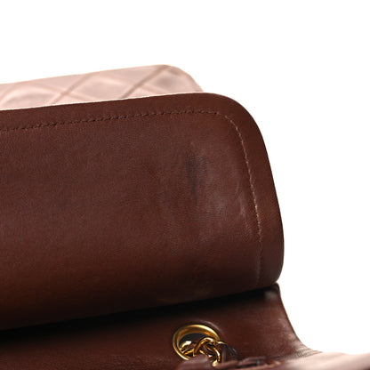 Chanel Lambskin Quilted Medium Double Flap Dark Brown 12 of 13