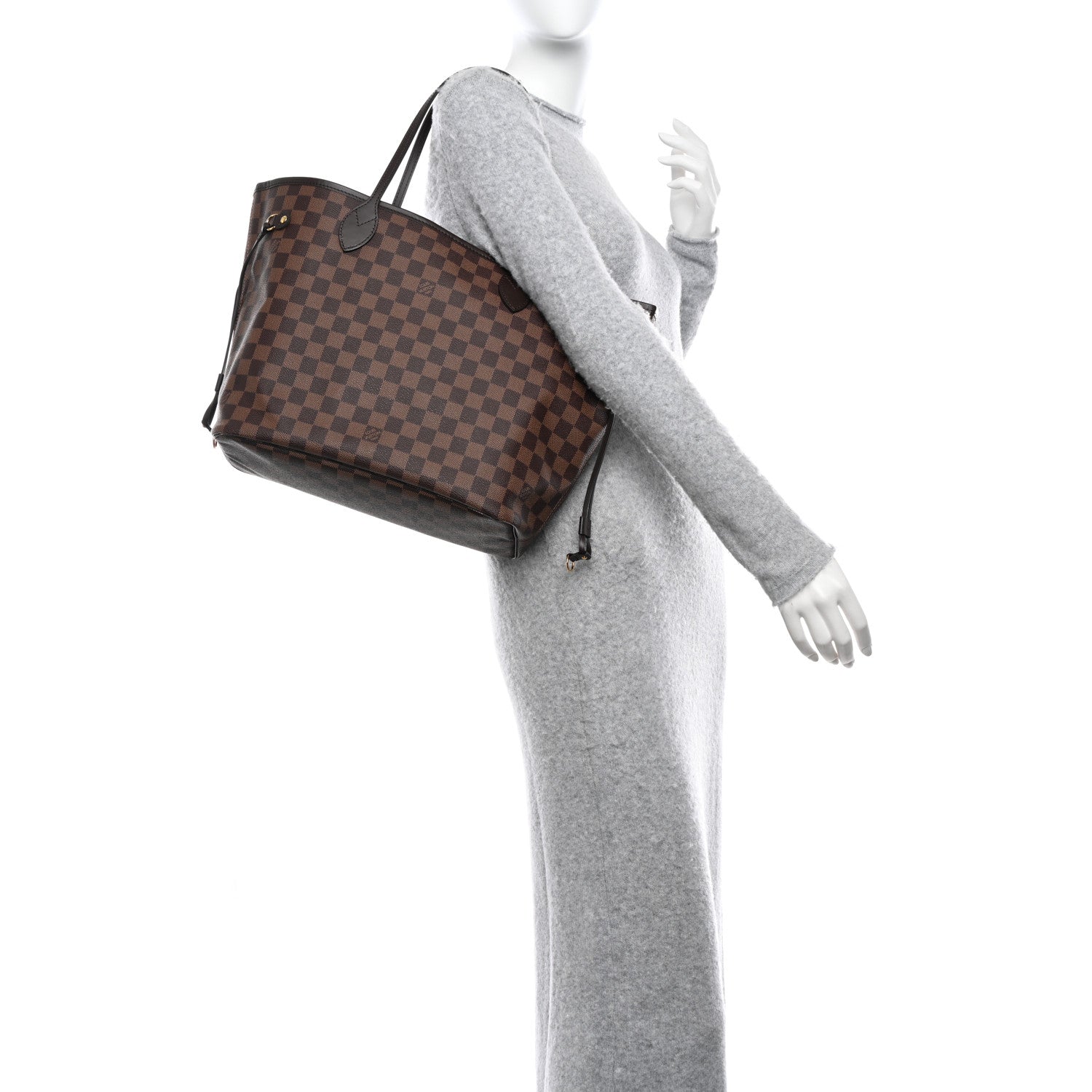 Louis Vuitton Damier Ebene Neo Neverfull MM Rose Ballerine 2 of 10