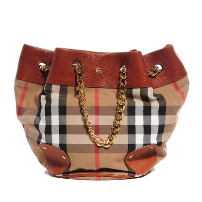 Burberry House Check Chain Strap Bucket Bag 1 of 8