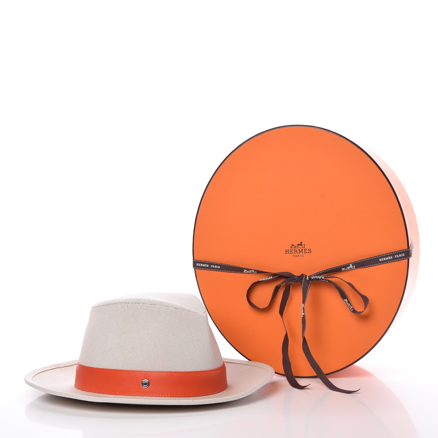 Hermes Toile Lambskin Hat 56 Natural 10 of 10