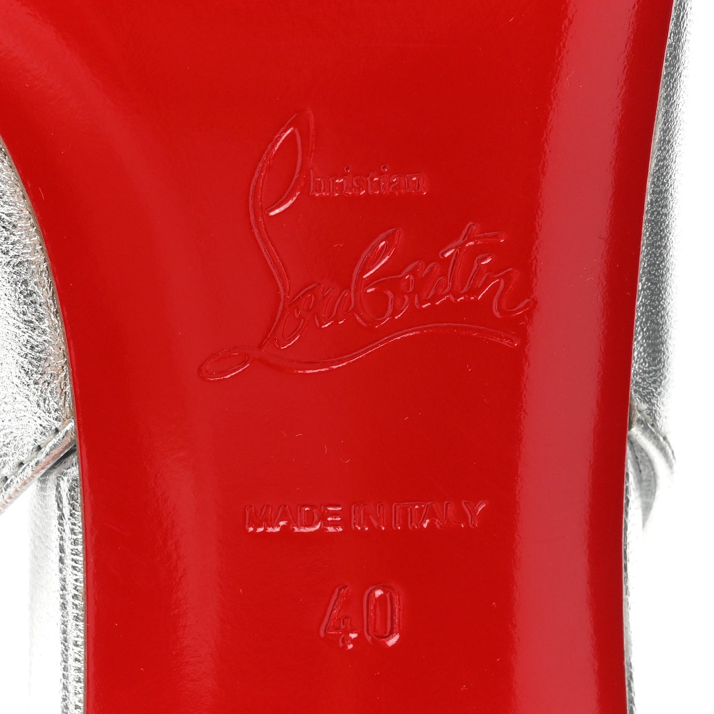 Metallic Nappa Hot Chick Slingback 70 Pumps 40 Silver