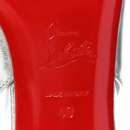 Christian Louboutin Metallic Nappa Hot Chick Slingback 70 Pumps 40 Silver 6 of 8