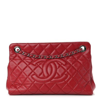 Chanel Caviar Quilted Timeless CC Shopping Tote Red 1 of 12