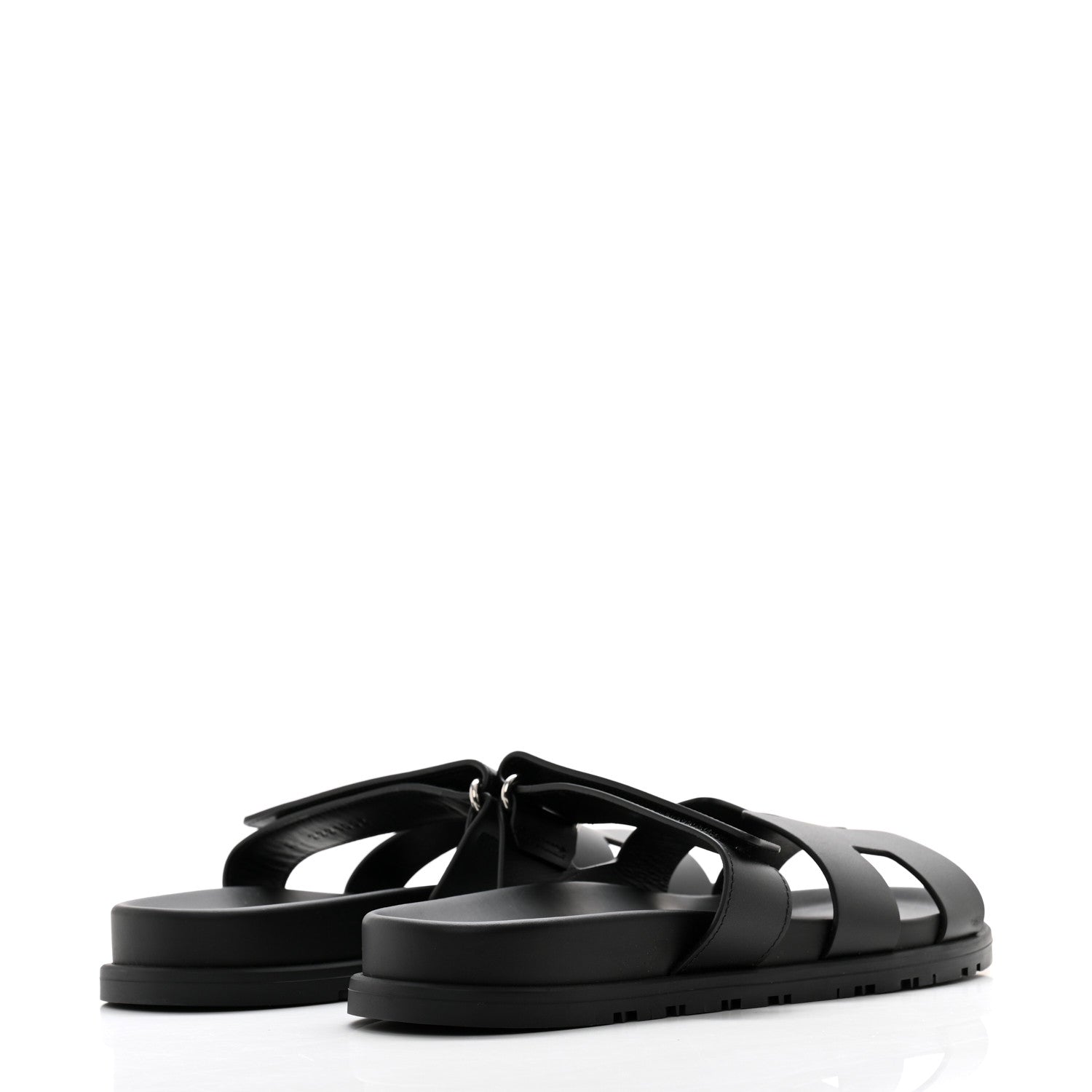 Hermes Calfskin Womens Chypre Sandals 39 Black 4 of 9