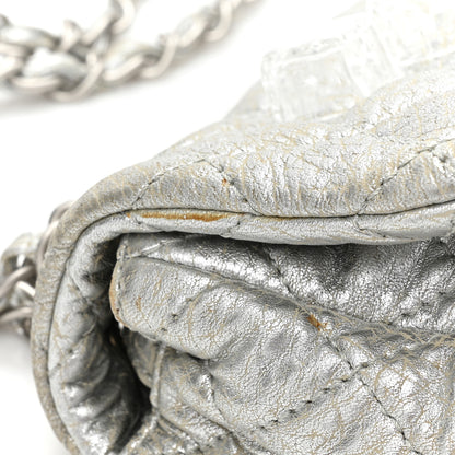 Chanel Calfskin Ice Cube On the Rocks Medium Flap Silver 14 of 15