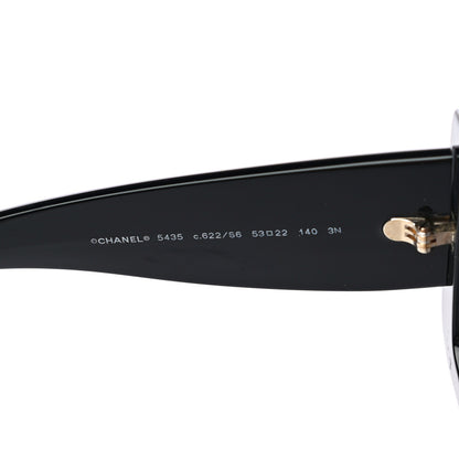 Chanel Acetate Rectangle Sunglasses 5435 Black 6 of 7