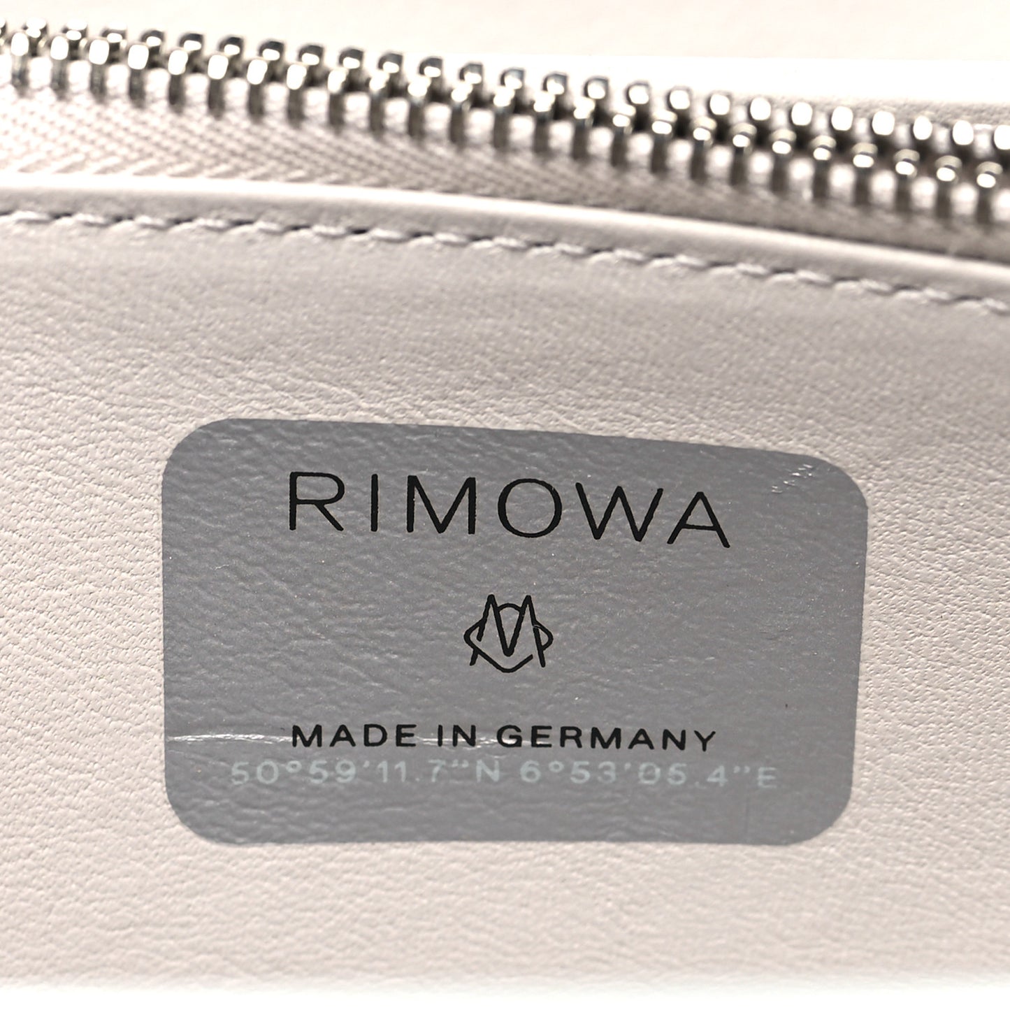 X RIMOWA Aluminum Personal Clutch On Strap Silver