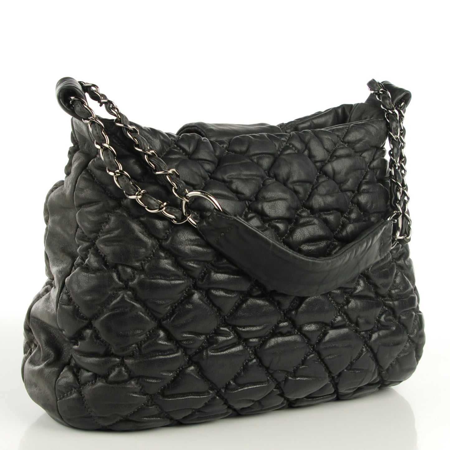 Calfskin Bubble Quilt Hobo Grey