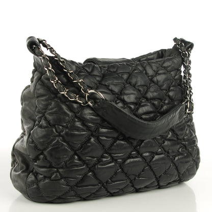 Chanel Calfskin Bubble Quilt Hobo Grey 3 of 7
