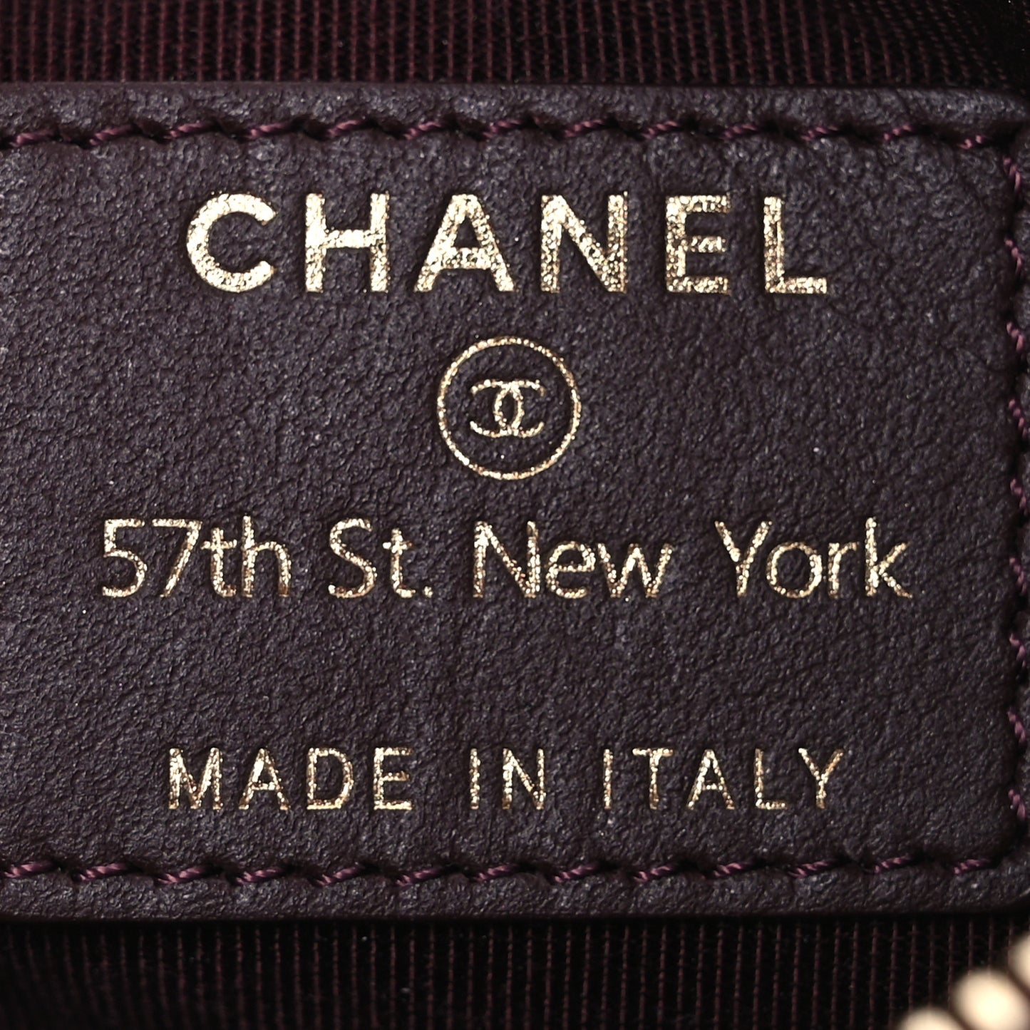 Aged Calfskin Quilted Small Lucky Charms Cosmetic Case Black
