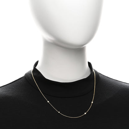 David Yurman 18K Yellow Gold Diamond Station Necklace 2 of 5