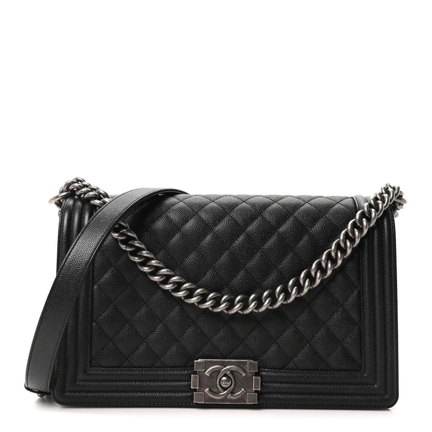 Chanel Caviar Quilted New Medium Boy Flap Black 1 of 10