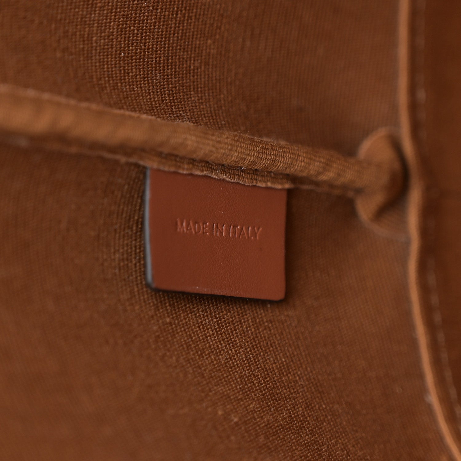 Celine Triomphe Canvas Calfskin Small Bucket Bag Tan 7 of 10