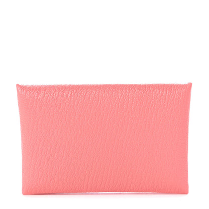 Hermes Chevre Mysore Calvi Card Case Rose Ete 1 of 10