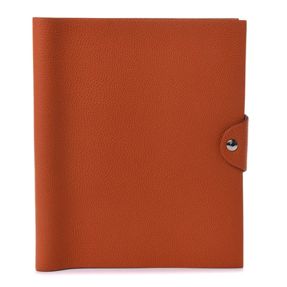 Hermes Togo Ulysse MM Notebook Cover Potiron 1 of 4