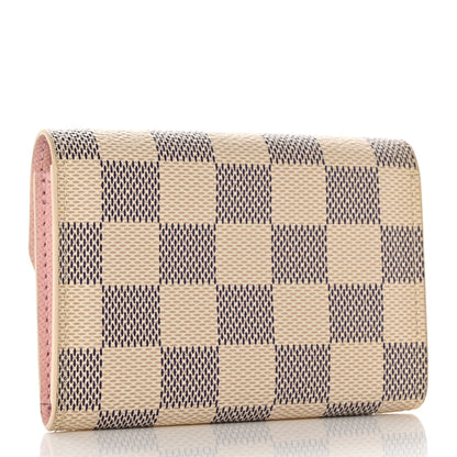 Louis Vuitton Damier Azur Rosalie Coin Purse Rose Ballerine 3 of 11