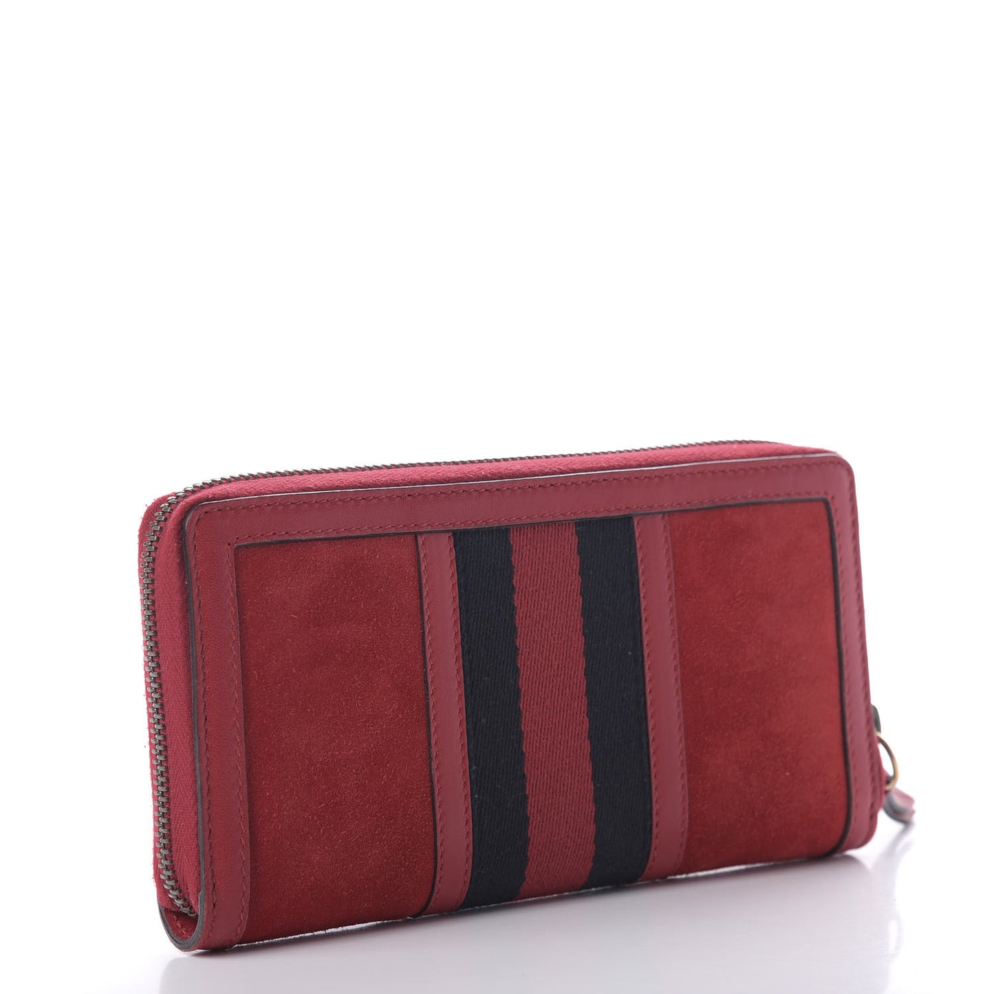 Suede Web Rania Zip Around Wallet Hibiscus Red