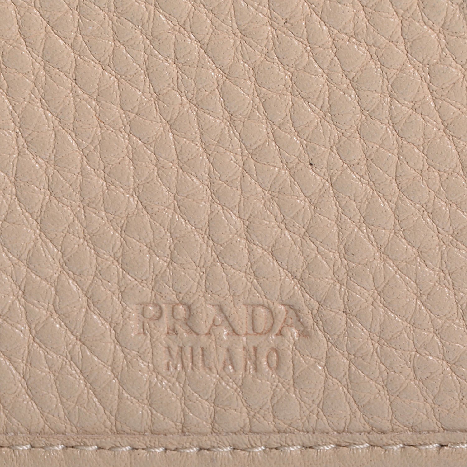 Prada Vitello Daino Compact Wallet Sabbia 9 of 11