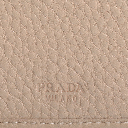 Prada Vitello Daino Compact Wallet Sabbia 9 of 11