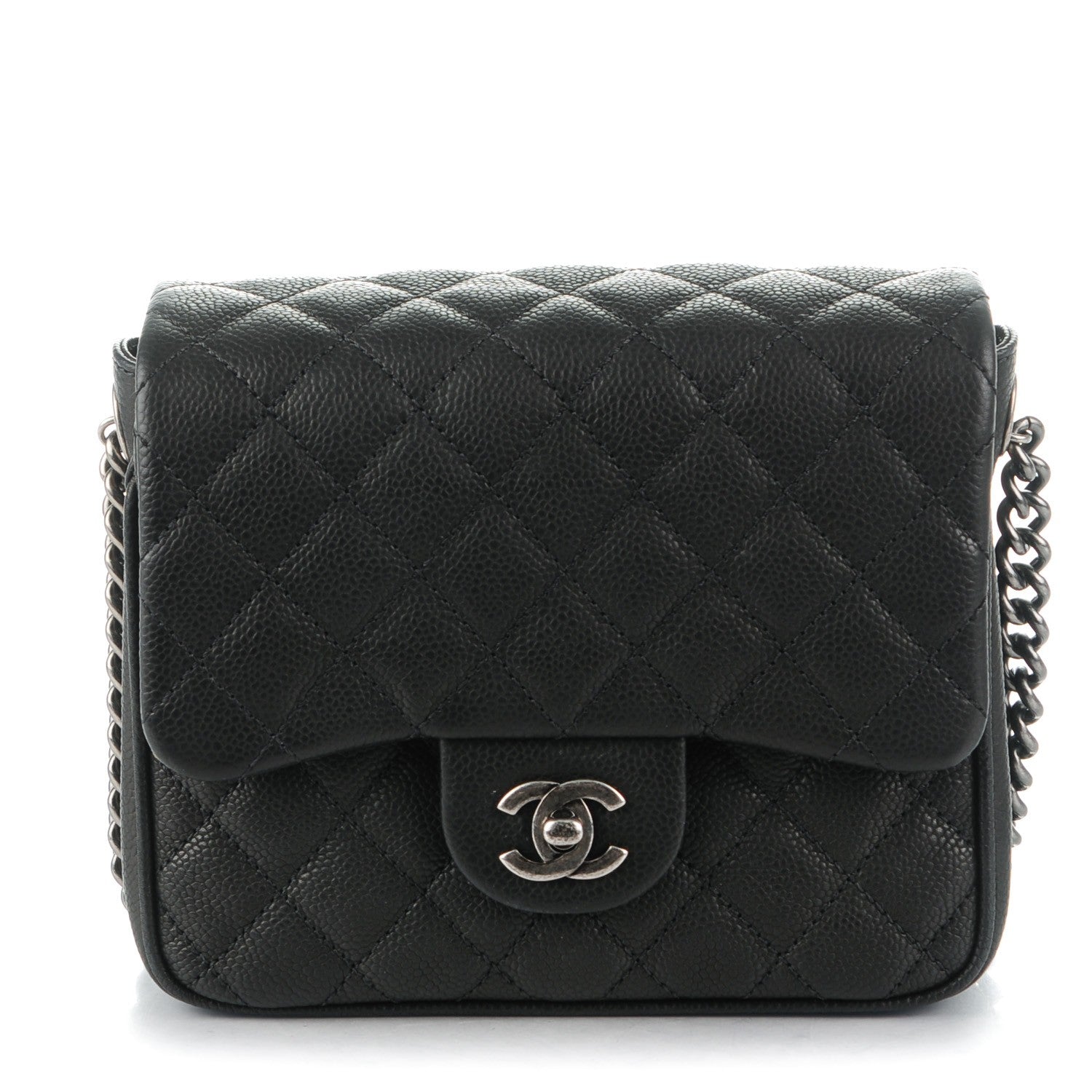 Chanel Caviar Quilted Small Rock In Rome Flap Black 1 of 8
