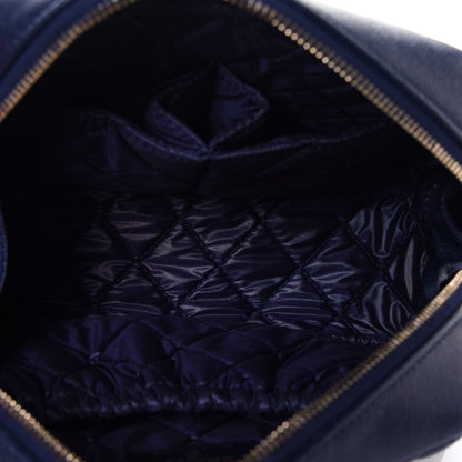 Chanel Caviar Quilted Curvy Pouch Cosmetic Case Navy 4 of 12