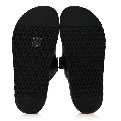 Hermes Calfskin Womens Chypre Sandals 38 Black 5 of 11