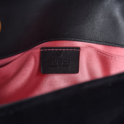 Gucci Velvet Matelasse Mini GG Marmont Shoulder Bag Black 8 of 13