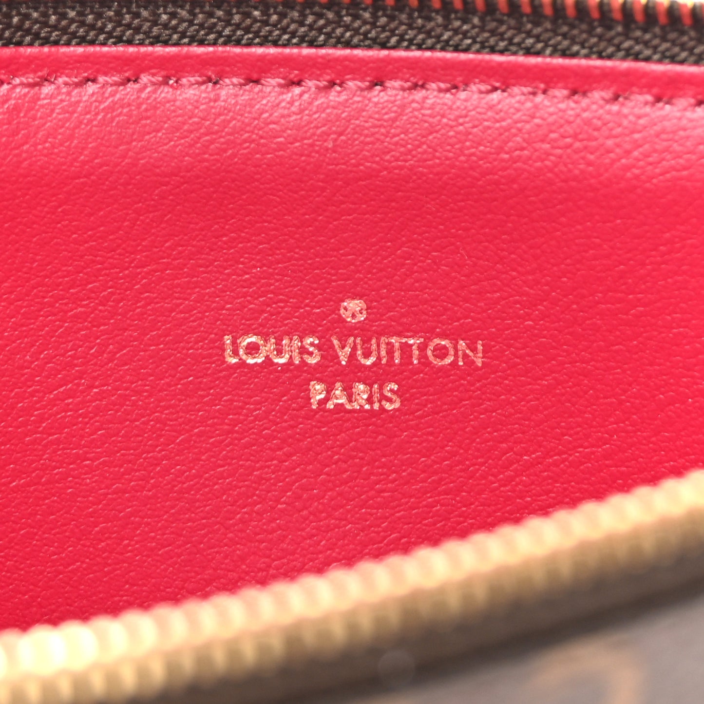 Monogram Felicie Chain Wallet Zippered Insert Fuchsia