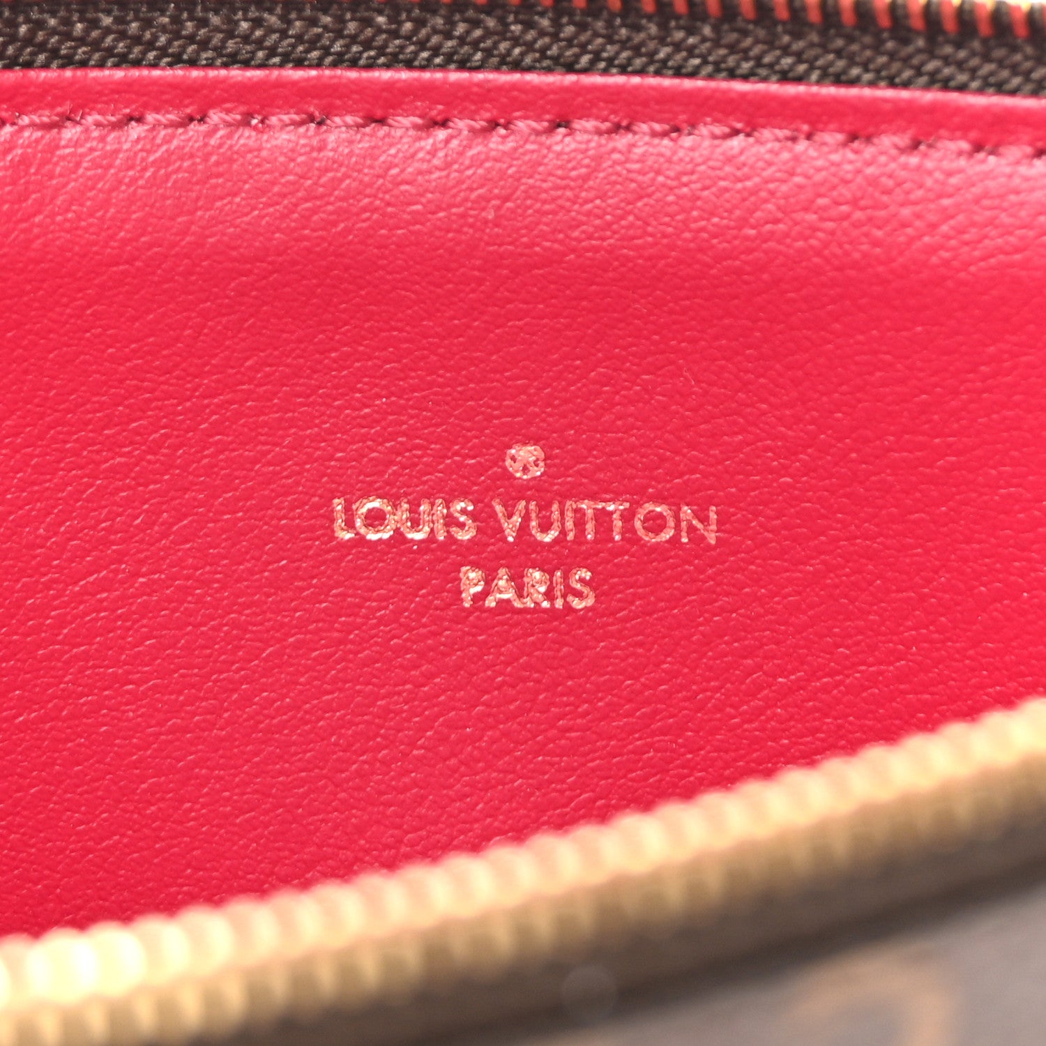 Louis Vuitton Monogram Felicie Chain Wallet Zippered Insert Fuchsia 6 of 6