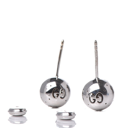 Gucci 18K White Gold Icon Ball Stud Earrings 3 of 6
