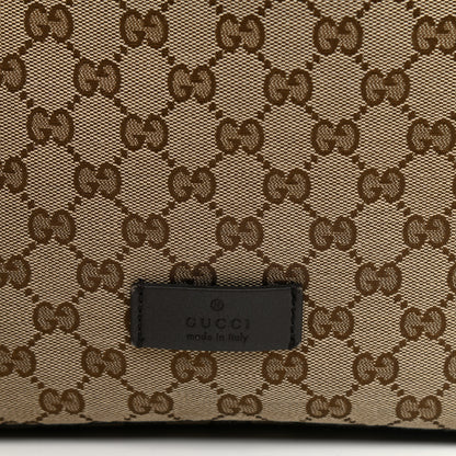 Gucci Monogram Dollar Calfskin O Drawstring Backpack Beige Ebony Testa di Moro Dark Chocolate 9 of 12