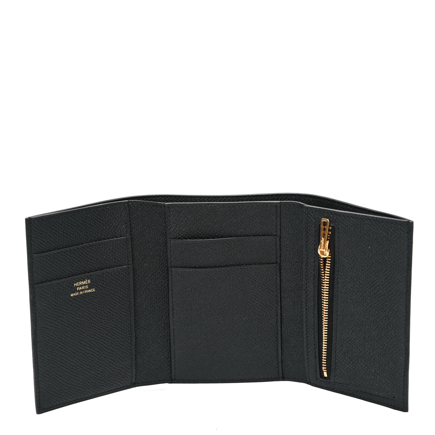 Hermes Epsom Tri-Fold Compact Bearn Wallet Black 5 of 9