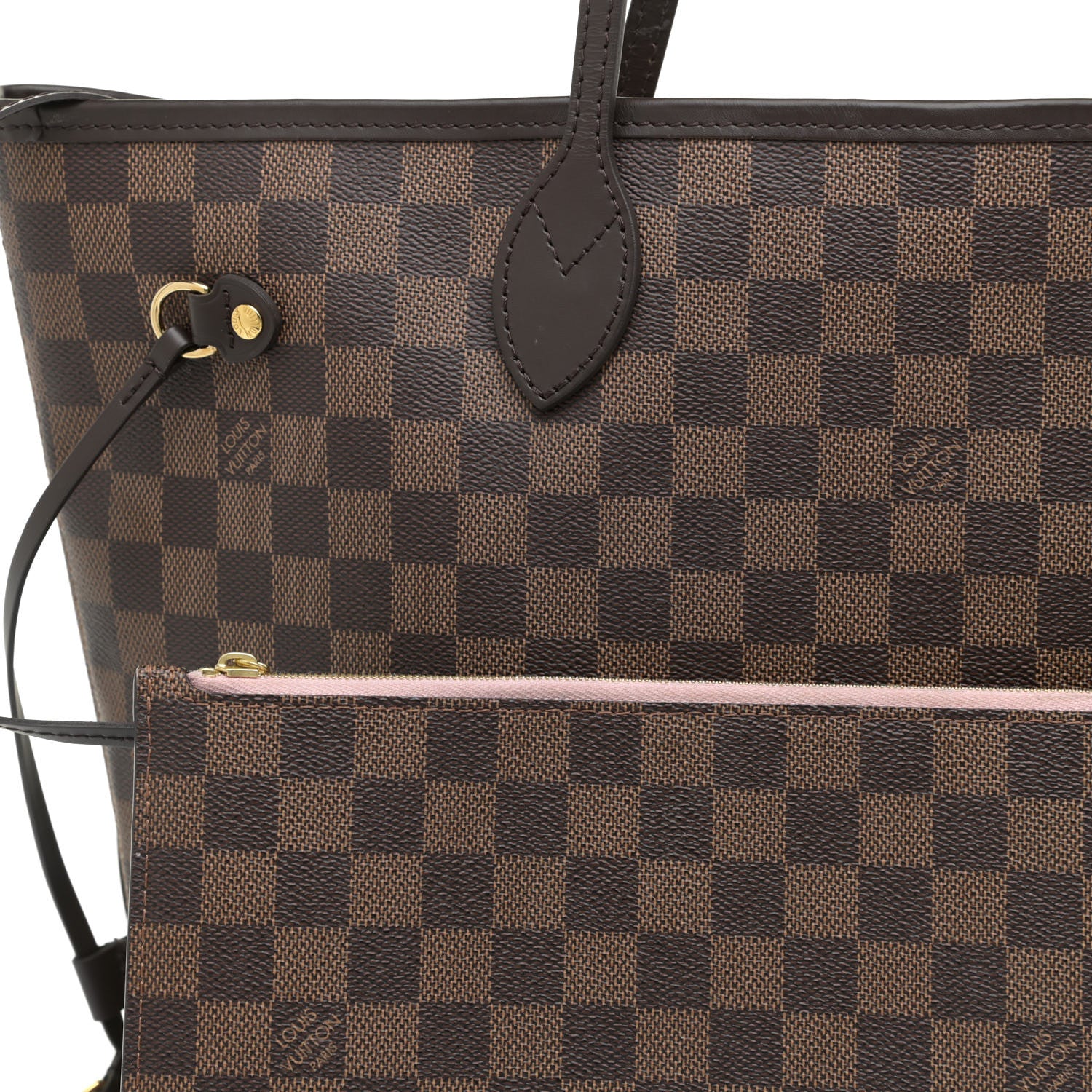 Louis Vuitton Damier Ebene Neo Neverfull MM Rose Ballerine 15 of 28