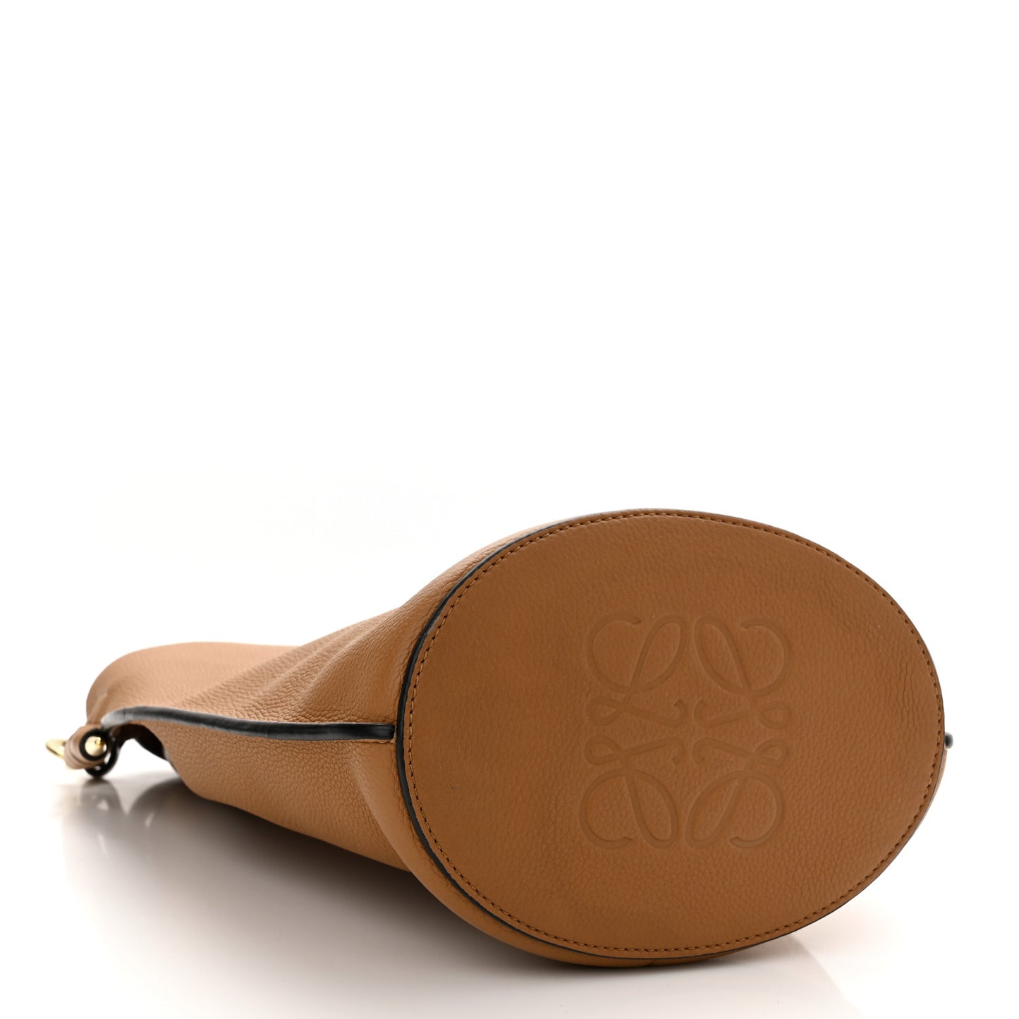 Calfskin Gate Bucket Bag Light Caramel