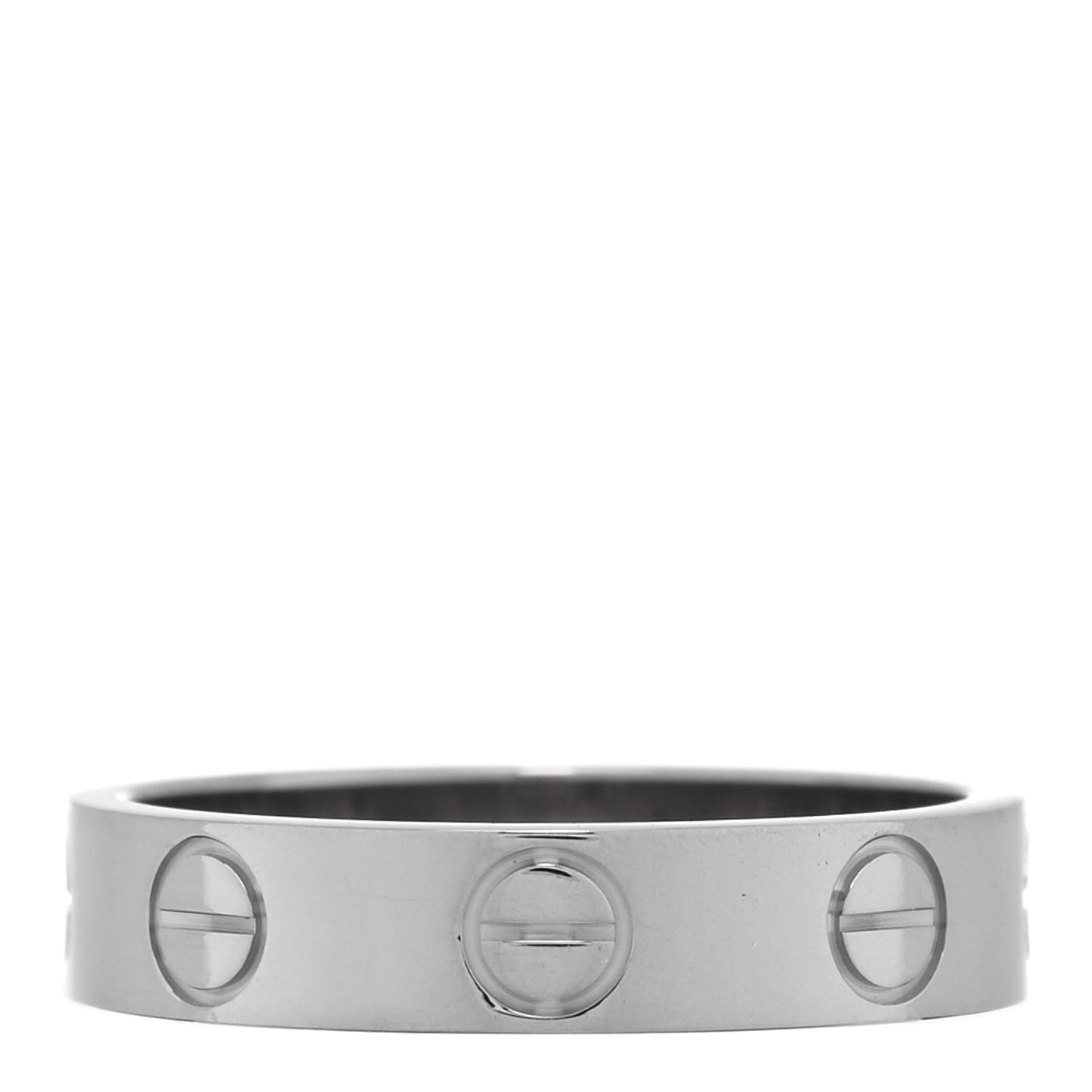 18K White Gold 3.5mm LOVE Wedding Band Ring 45 3.25